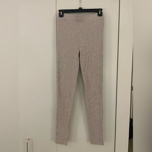 H&M BEIGE RIBBED LEGGINGS SIZE S